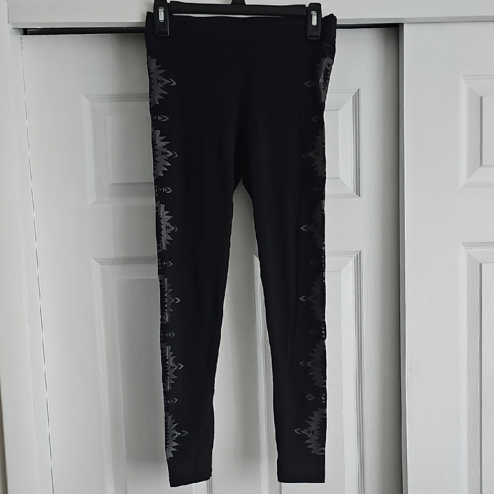 Victoria's Secret Black Patterned Leggings